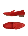 Santoni Loafers In Red