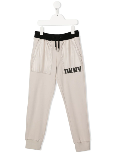Dkny Kids' Boys Beige Logo Joggers
