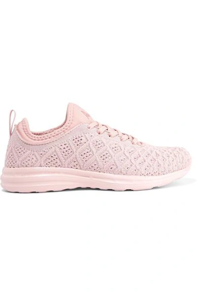 Apl Athletic Propulsion Labs Women's Phantom Techloom Knit Lace Up Sneakers In Red Clay