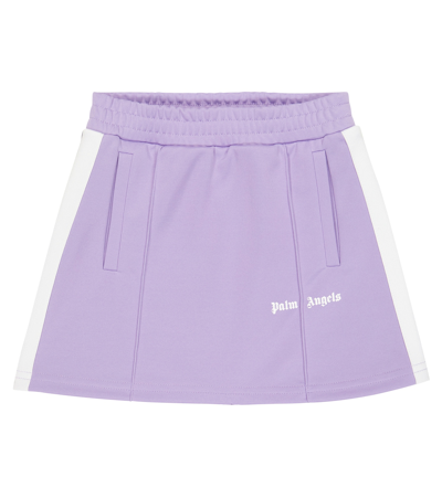 スカート Palm Angels Skirt Palm Angels Kids' Side-stripe Cotton Mini Skirt In Lilac