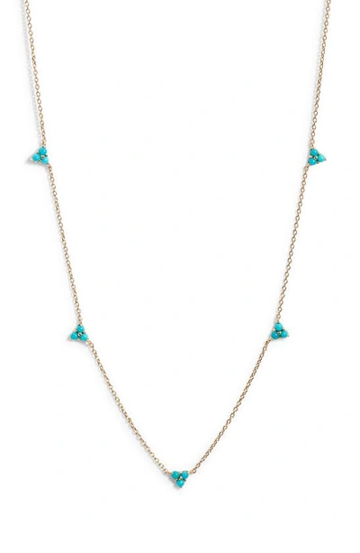 Anzie Cleo Turquoise Station Necklace