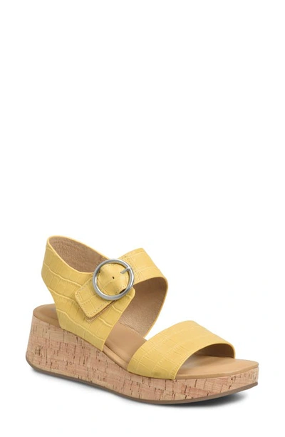 Söfft Faedra Ankle Strap Sandal In Lemon Yellow