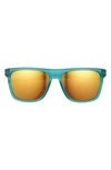 Oakley 57mm Polarized Rectangular Sunglasses In Light Blue