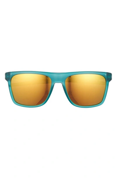 Oakley 57mm Polarized Rectangular Sunglasses In Light Blue