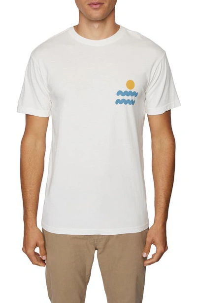 O'neill Abstract Graphic Tee In Off White