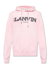 Lanvin Curb Brand-embroidered Cotton-jersey Hoody In Pink