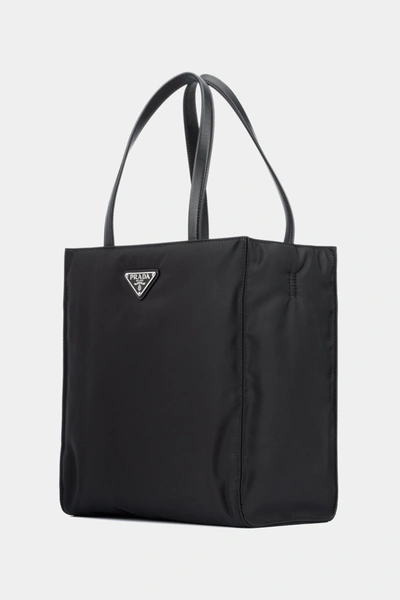 Prada Small Re-nylon Padded Tote Bag In Black