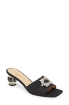 Nalebe Women's Reflections Aurum 55mm Crystal-embellished Silk Mules In Black