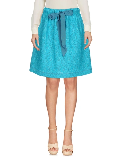 Boutique Moschino Knee Length Skirt In Turquoise