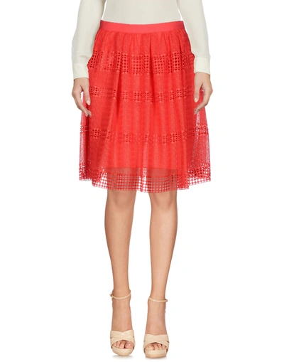 Michael Michael Kors Midi Skirts In Red