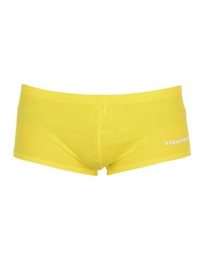 Dsquared2 三角泳裤 In Yellow