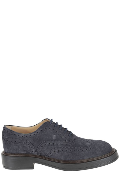 Tod's Perforated Detailed Lace In Blue