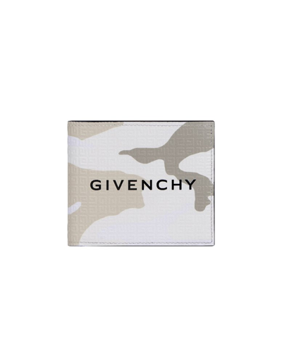 Givenchy Camouflage Pattern Logo Printed Wallet In Military Green