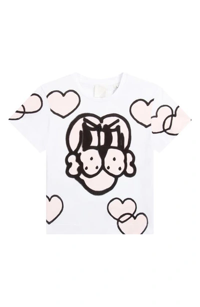 Givenchy X Chito Kids' Bart Dog Hearts Cotton Graphic Tee In White