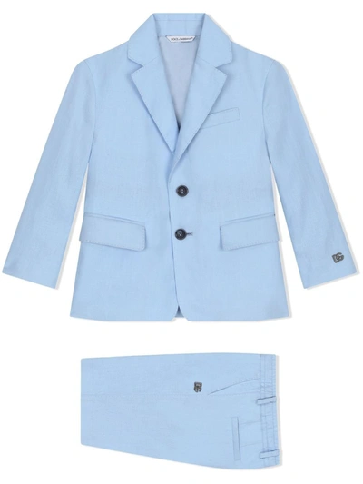 Dolce & Gabbana Kids' Light Blue Suit Boy . In Azzurro