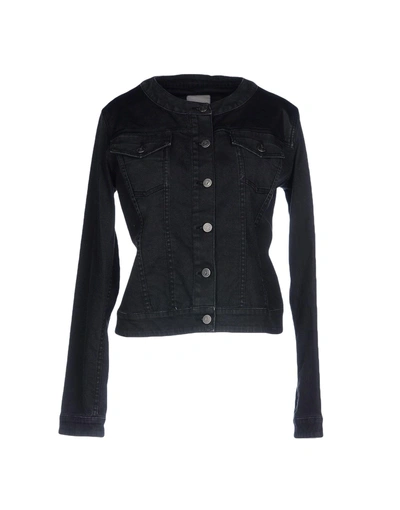 Pinko Denim Outerwear In Black