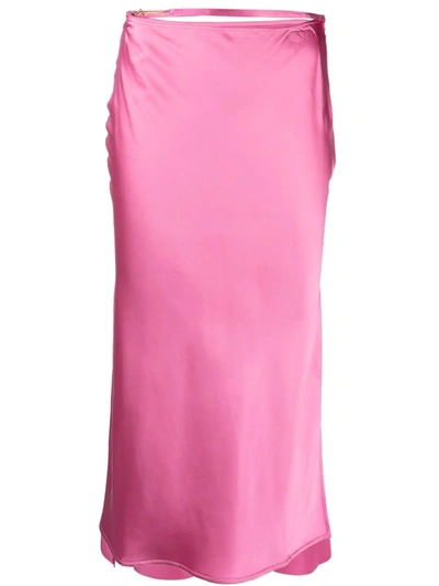 Jacquemus Pink Le Papier 'la Jupe Notte' Midi Skirt In Rose