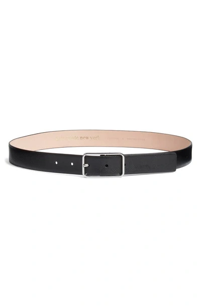 Kate Spade Mel Leather Belt In Black