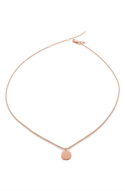 Monica Vinader Siren Petal Recycled 18ct Rose Gold-plated Vermeil Sterling-silver Pendant Necklace