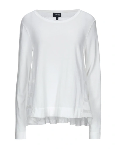 Armani Jeans Sweaters In White