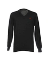 Fred Perry Sweater In Steel Grey