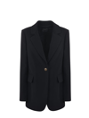 Pinko Fitted Single-breasted Blazer In Black