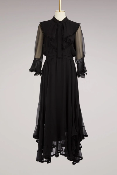 Chloé Silk Maxi Dress In Black