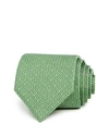 Ferragamo Linking Gancini Classic Tie In Green
