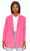 Theory Clairene New Divide Wool-cashmere Jacket In Pink Orchid