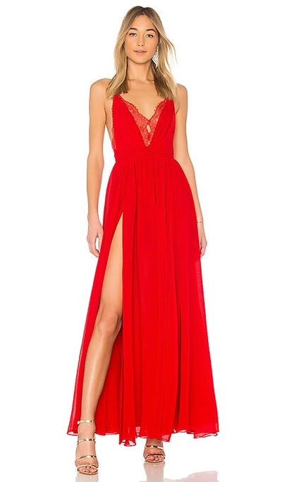 Michael Costello X Revolve Justin Gown In Red