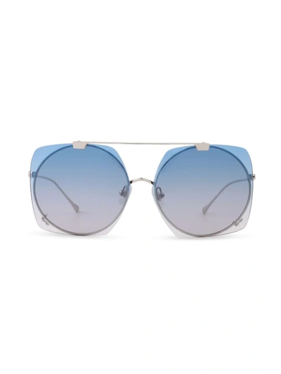 For Art's Sake Last Summer 57mm Geometric Sunglasses In Blue