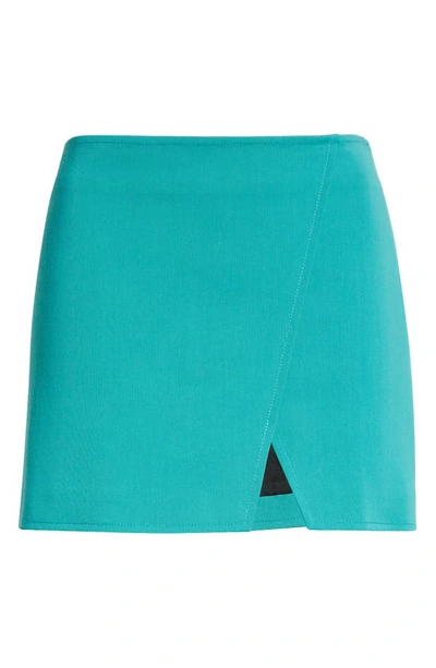 A.l.c Rylee Faux-wrap Mini Skirt In Jade
