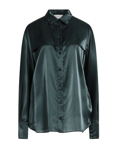 Agnona Starlight Button-front Shirt In Pine Tree