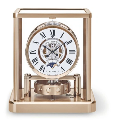 Jaeger-lecoultre Atmos Collection Rose Gold-plated Moon Phase Clock