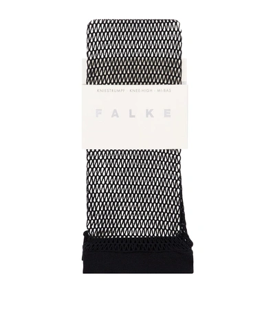 Falke Knee-high Fish Net Socks In Black
