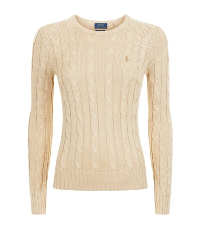 Polo Ralph Lauren Julianna Cable-knit Sweater In Nude