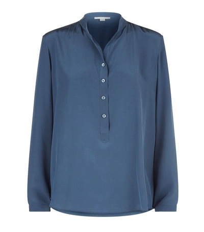 Stella Mccartney Eva Silk Shirt In Blue