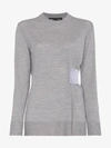 Proenza Schouler Cinched Waist Sweater In Grey