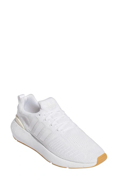 Adidas Originals Adidas Big Kids Swift Run 1.0 Casual Sneakers From Finish Line In White/gum/white