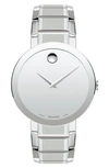 Movado Men's Swiss Sapphire Stainless Steel Bracelet Watch 39mm In Silver