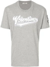 Valentino Jersey T-shirt With Embroidered Logo In Grey