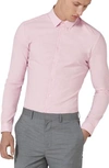 Topman Muscle Fit Dress Shirt In Pink