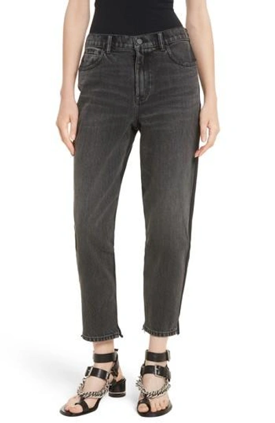 Alexander Wang T Denim X Alexander Wang Hybrid Sweatpants Jeans In Grey Aged