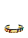 Gucci - Web Crystal Embellished Plexiglas Cuff - Womens - Multi