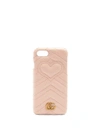 Gucci Gg Marmont Quilted-leather Iphone&reg; 7 Case In Pink