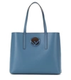 Fendi F Logo Calf Leather Shopping Tote Bag In Multi