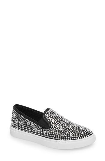 steve madden rhinestone slip on sneakers