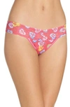 Hanky Panky Valentines Low Rise Thong In Pink Candy Hearts