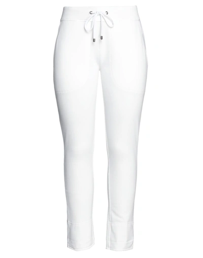 Juvia Fleece Turn-up Trousers In White