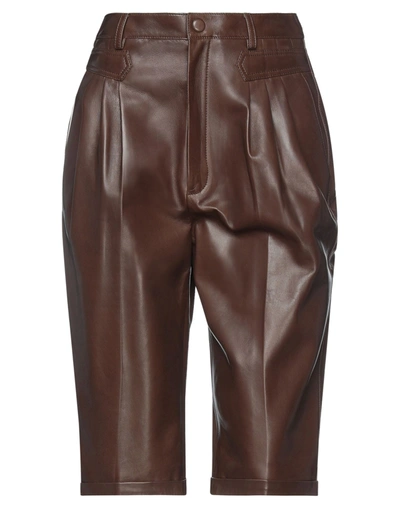 Saint Laurent Cropped Pants In Brown